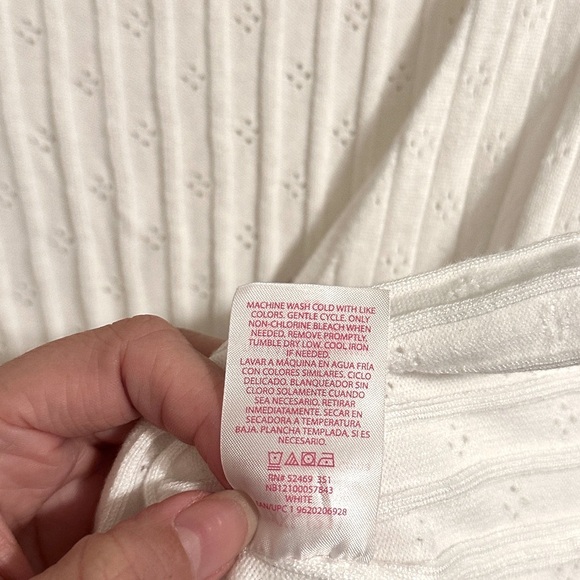 No Boundaries Double Tie Front Cardigan Sweater, White, Juniors Size XXXL (21) - Picture 4 of 6